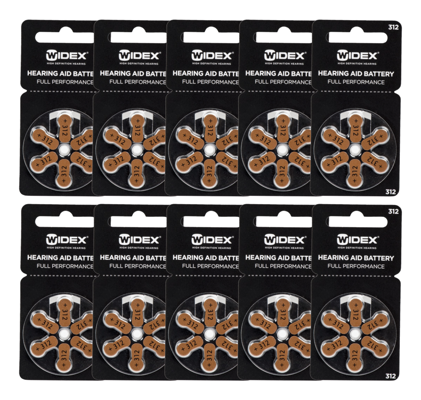 Hearing Aid Battery Size 312 (60 Batteries)
