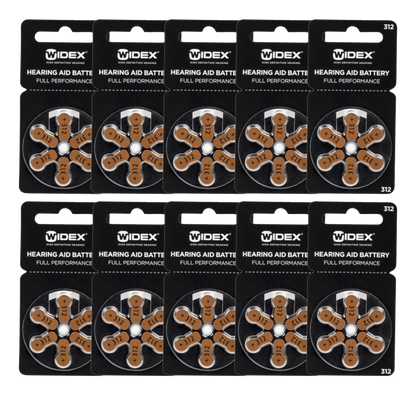 Hearing Aid Battery Size 312 (60 Batteries)